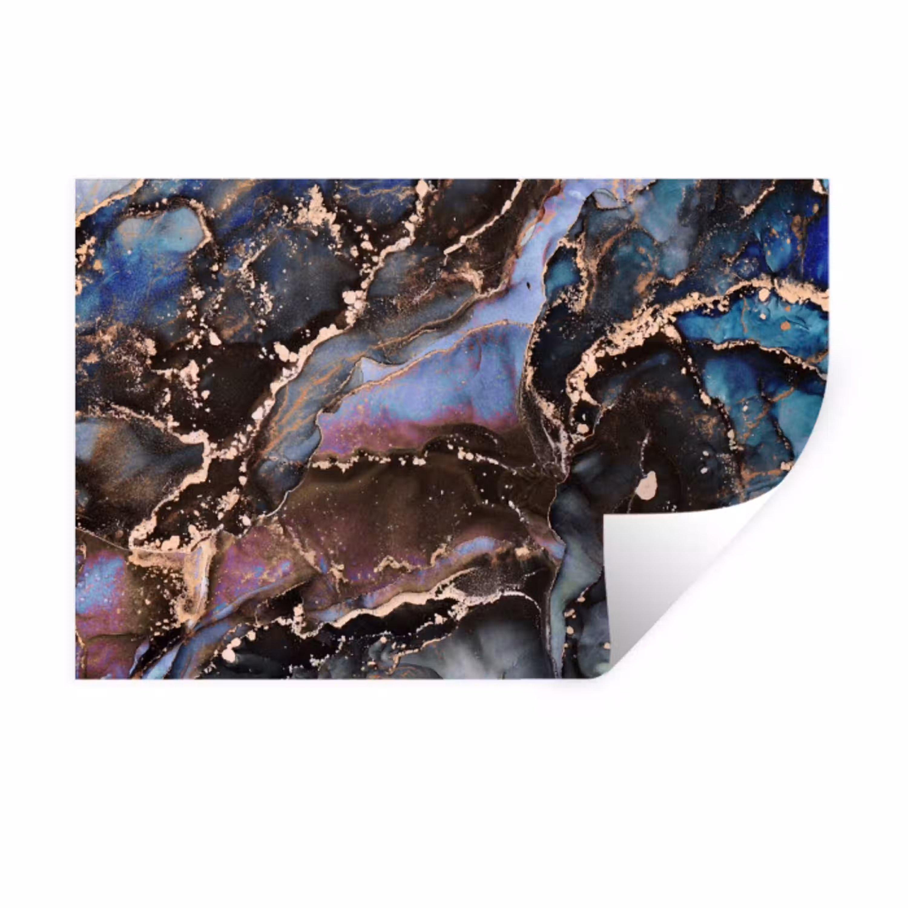 Marmer - Goud - Rosé Muursticker klein -3d
