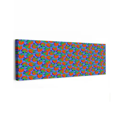 Aardbei - Rood - Blauw - Patroon canvas 2cm klein 828 -z3d