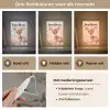 Hertje - Illustratie - Bloemen - Roze Light Box met kabel (Kinderlampje) klein -USP_lichtkleurNL
