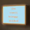 Blauw - Oranje - Just want to be happy & naked Light Box met batterij (Wandlamp) middel -z3d_website