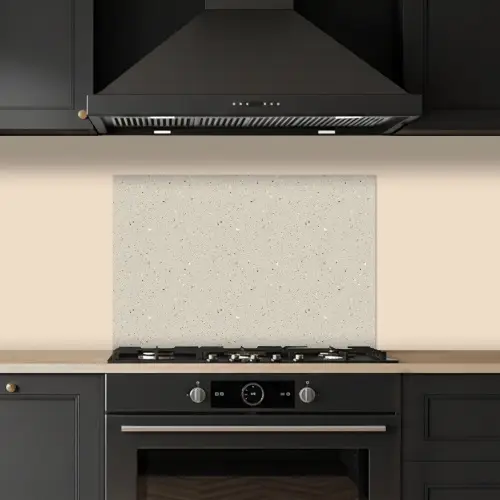 Lichtbeige - Terrazzo - Grijs keuken achterwand spatscherm klein 900 -sfeer1