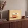 Donut - Romig - Poedersuiker - Beige Light Box met batterij (Wandlamp) middel -sfeer2