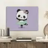 Dansende panda - Paars - Sierlijk - Kawaii PET vilt klein -sfeer1