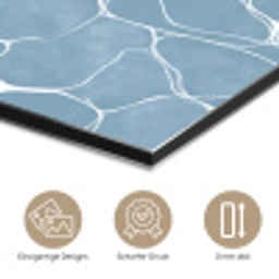 Organisch - Patroon - Blauw aluminium wit klein 46 -closeup_DE