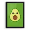 Avocado - Groen - Speels fotolijst zwart zonder passe partout klein -3d