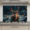 Hert - Kerst - Winter - Sneeuw - Kerstkrans keuken achterwand spatscherm klein -3d_website