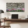 Hortensia’s - Stenen - Muur - Bloemen PET vilt middel -sfeer5
