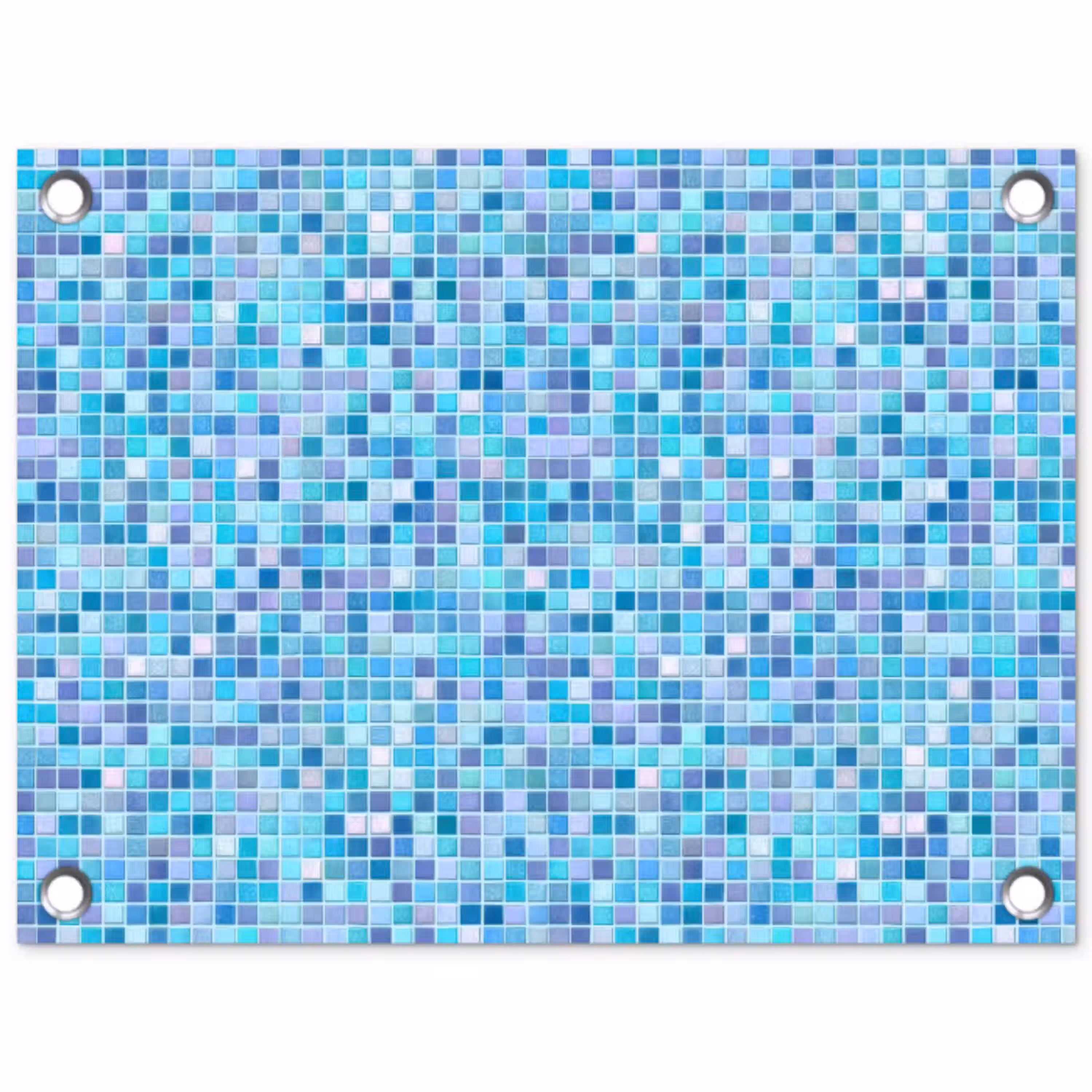 Mozaïek - Patroon - Turquoise tuinposter los doek klein 239 -3d