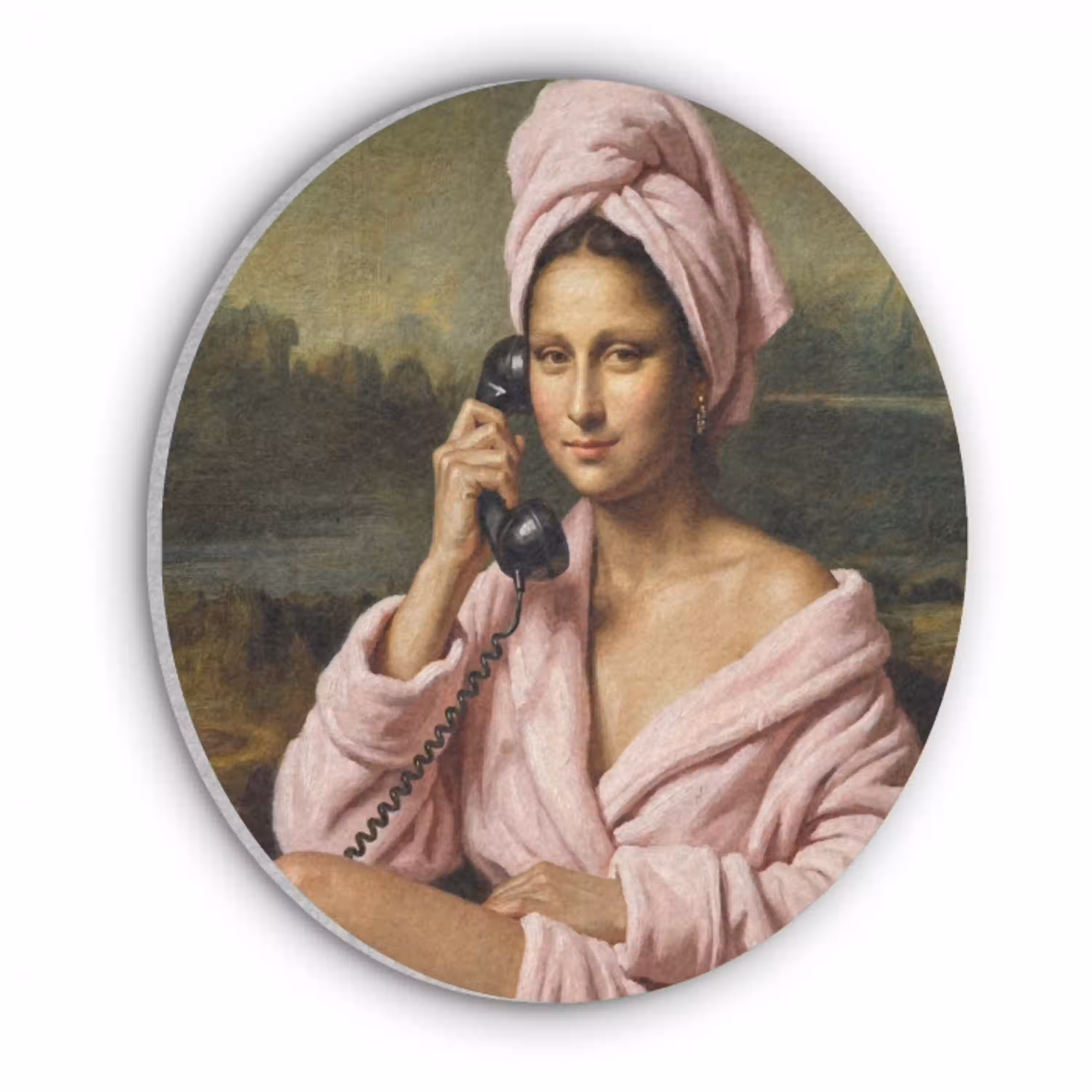 Mona - Klassiek - Roze Akoestische PET Vilt - Rond klein -3d
