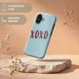 XOXO - Blauw - Rood Toughcase MagSafe Apple iPhone 17 klein -USP_RandenV_DE