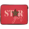 Star girl - Rood - Panter - Ster laptophoes neopreen klein -zkaufland3dotto