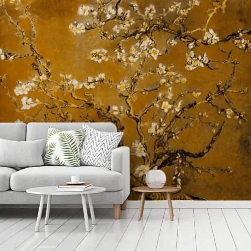 Amandelbloesem - Vincent van Gogh - Goud fotobehang vinyl groot -woonkamer