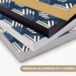 Modern - Patroon - Blauw Textielframe zwart klein 947 -USP_kleurenDE