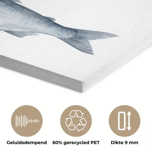 Vissen - Illustratie - Delfts - Blauw PET vilt klein -closeup_NL