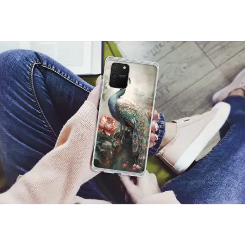 Pauw - Pauwenveren - Vogel - Jungle - Bloemen Telefoonhoesje Samsung Galaxy S10 Lite klein -handS10Lite