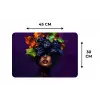 Vrouw - Paars - Druiven Placemat vinyl groot -specs