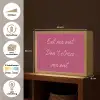 eat me out don't stress me out - Roze - Minimalistisch Light Box met batterij (Wandlamp) middel -USP_websiteoverzichtNL