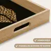 lip - Zwart - Panterprint Dienblad Rechthoek middel -USP_HandgreepNL