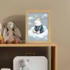 Ijsbeer - Pyjama - Wolken - Sterrenhemel Light Box met kabel klein -sfeer2_kind