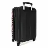 Panterprint op roze achtergrond NBS - Handbagage koffer - Volwassenen Unisex middel -achterkant
