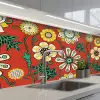 Design - Bloemen - Hippie - Retro keuken achterwand 2 middel 871 -3d_schuin