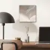 Golvende lijnen - Luchtstromen - Harmonieus aluminium wit klein -sfeer5