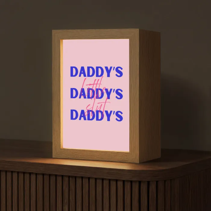 Daddy's - Blauw - Blokletters Light Box met kabel (Tafellamp) klein -z3d_website