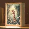 Giraffe - Jungle - Bloemen Light Box met kabel klein -zzz_3d_website
