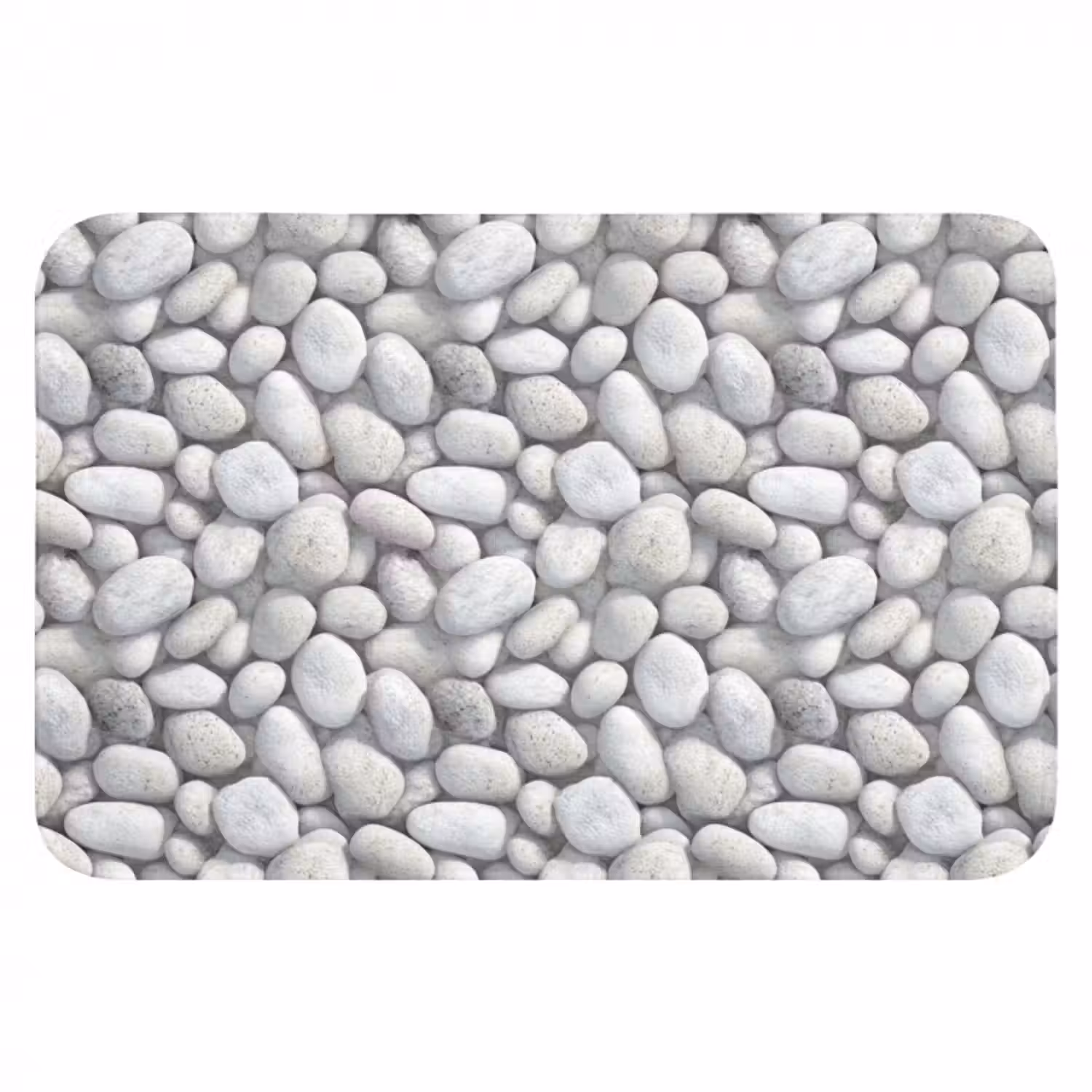 Badematte - Steine - Grau - Oval