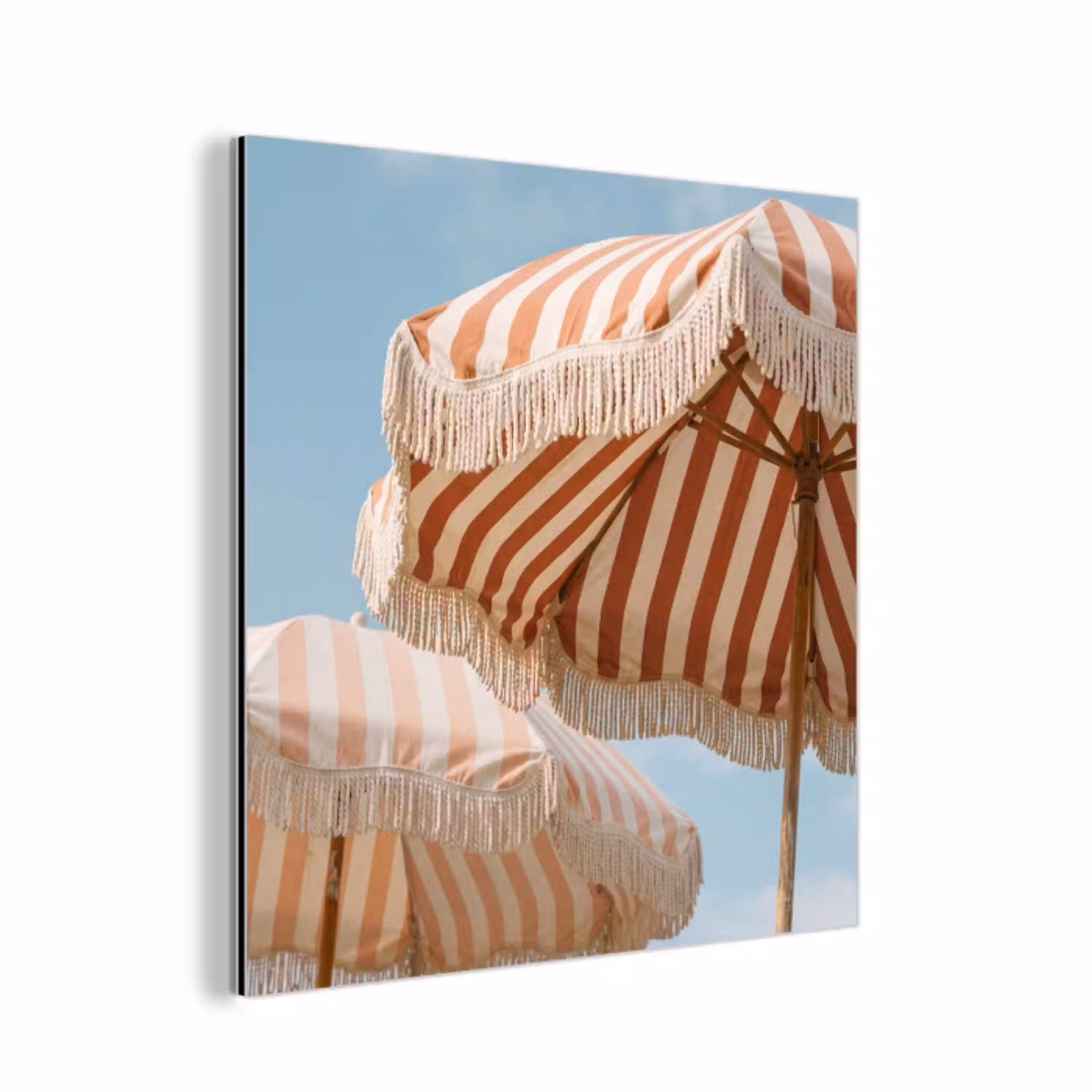 Parasol - Lucht - Rood aluminium wit klein -3d
