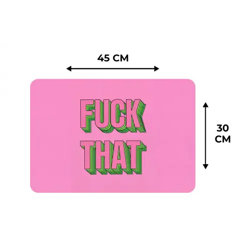 Tekst - Bold - Roze Placemat vinyl groot -specs