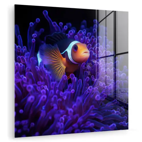 Koraal - Vis - Oranje - Zee plexiglas 5mm klein -zzzproduct_nieuw