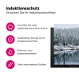Bos - Reflectie - Meer - Winter - Serene Inductie beschermer vinyl 3mm klein -zzzzzzz-lf-ups