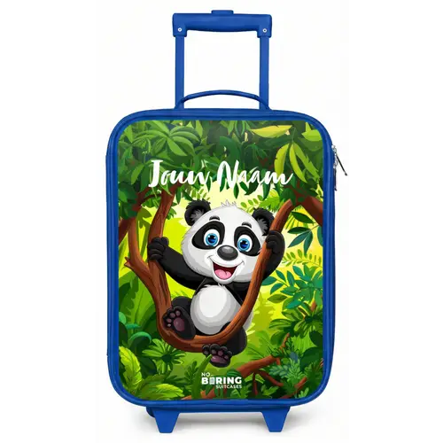 Pedro panda Kinderkoffer - Blauw klein -zz3dotto