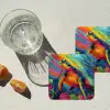 Koraal - Schildpad - Abstract - Water onderzetter kurk middel -sfeer4