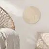 Parallelle lijnen - Lichte textuur - Beige Wandcirkel kunststof plaat 5mm dik klein -sfeer5