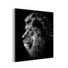 Zwart Wit - Leeuw - Kop - Dieren aluminium wit klein -3d