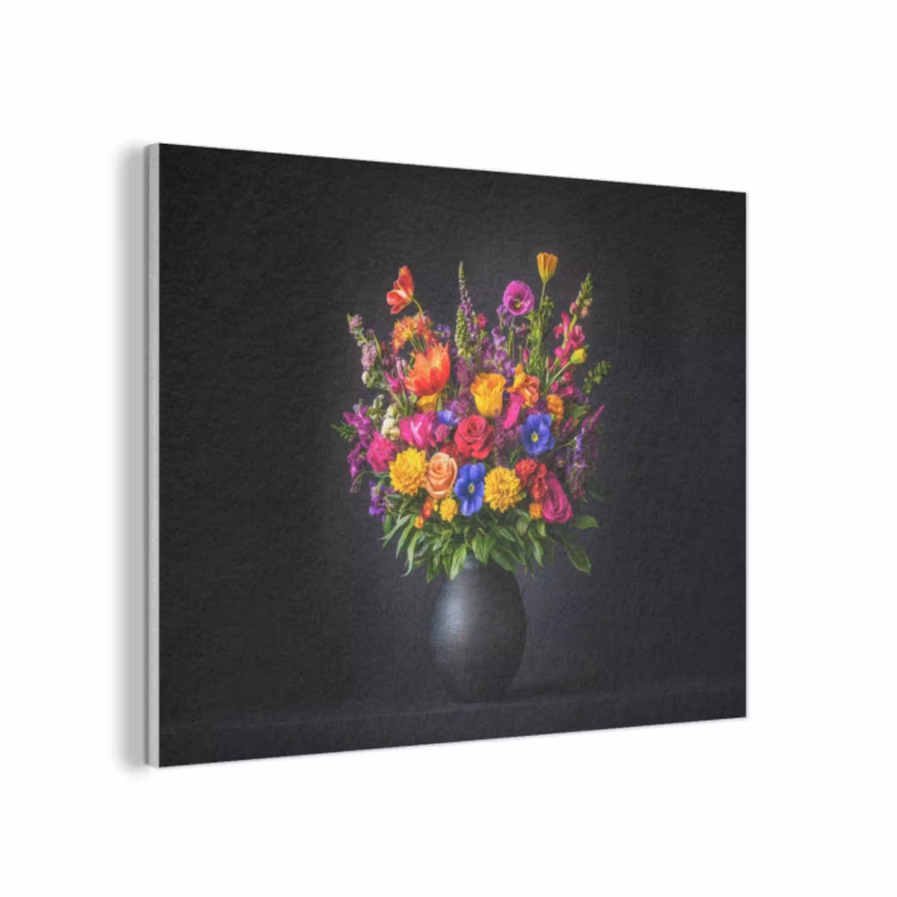 Felgekleurd - Bloemen - Vaas PET vilt klein -3d