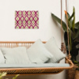 Retro - Floraal - Paars tuinposter los doek klein 239 -sfeer7