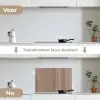 Retro - Hout - Plank - Naturel keuken achterwand spatscherm klein -voor_na_NL