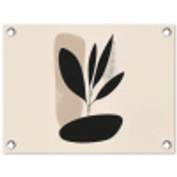 Plant - Beige - Japandi tuinposter los doek klein -3d