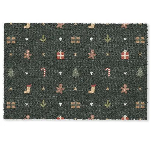 Patroon - Kerstsymbolen - Groen Deurmat klein 898 -zkaufland3d