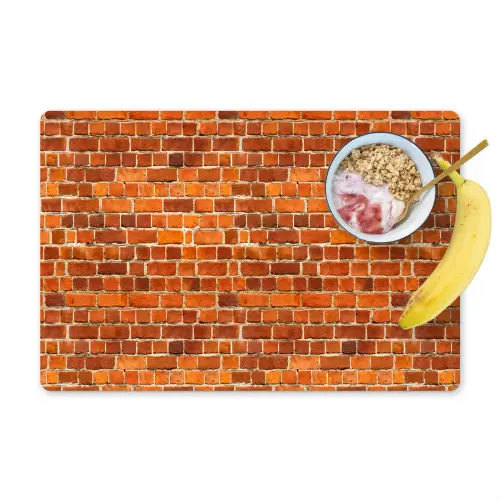 Bakstenen - Muur - Rood Placemat vinyl groot 368 -zzzproduct_Kitchenyeah-website