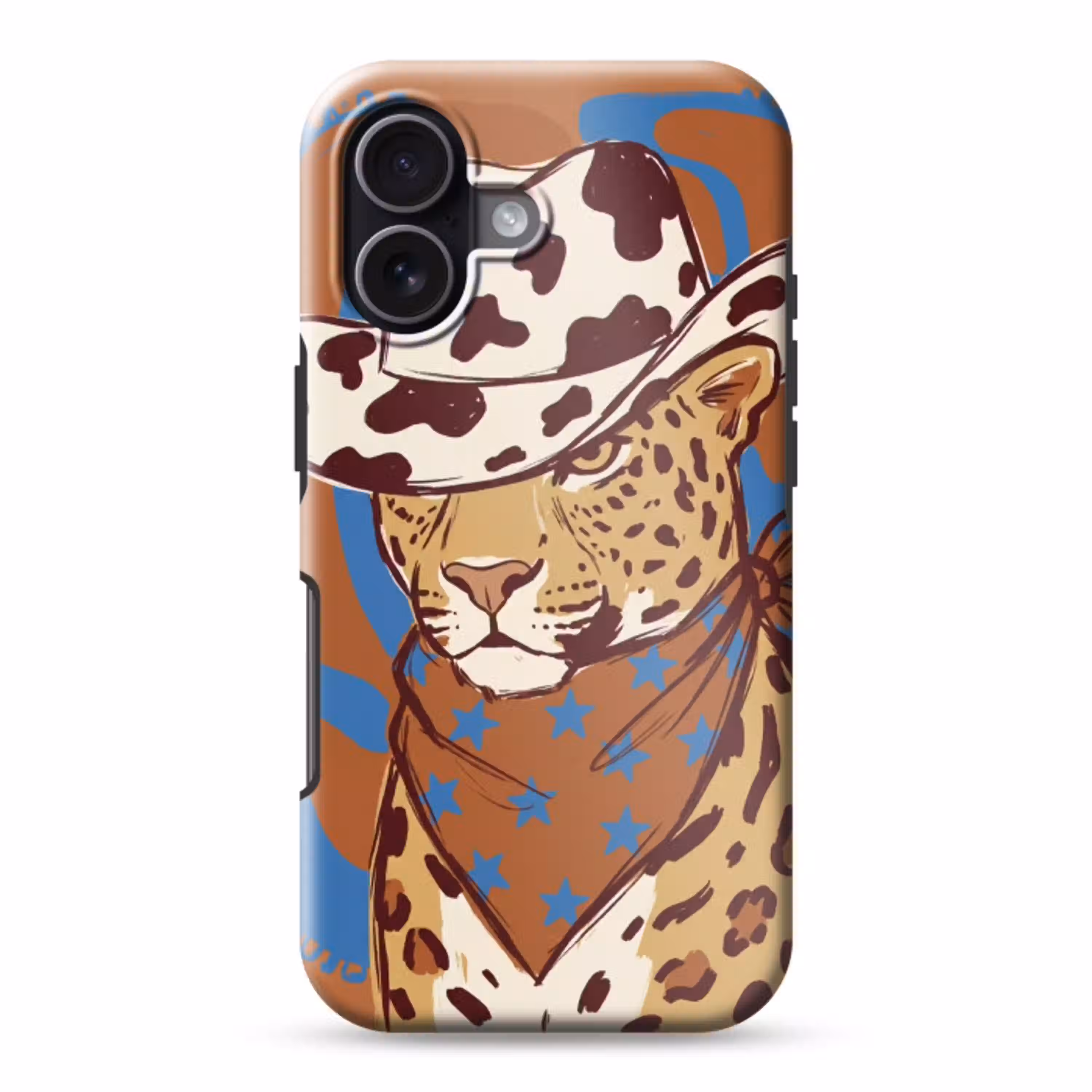 Dieren - Cowboyhoed - Modern - Illustratie - Bruin Toughcase MagSafe Apple iPhone 17 klein -3d