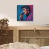 Zingende man - Glitterjas - Microfoon aluminium wit klein -sfeer3