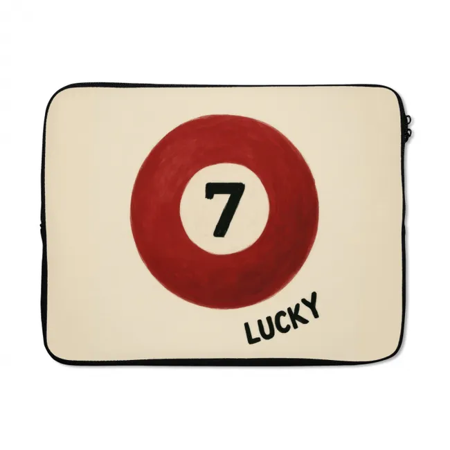 Laptop Hülle - Kreis - Sieben - Glücklich - Rot