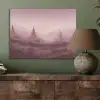Landschap - Mistig - Roze PET vilt klein -sfeer2