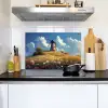Windmolen - Heuvel - Bloemen - Kleurrijk Inductie beschemer met haakjes klein -sfeer2