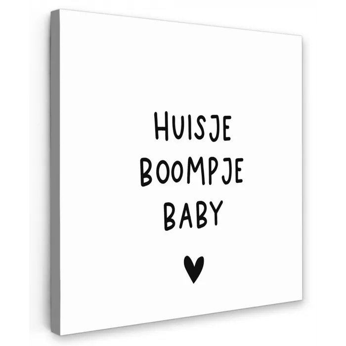 Spreuken - Huisje boompje baby - Quotes Tuinposter op houten frame 2 cm dik klein -3d