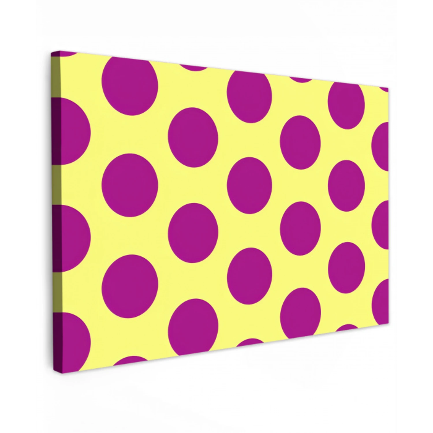 Dots - Klassiek - Geel Tuinposter op houten frame 2 cm dik klein 845 -3d